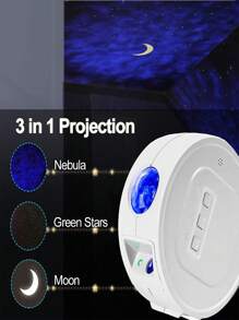 1 pezzo Proiettore di stelle USB, proiettore galassie, proiettore di luci notturne stellate, proiettore di cielo stellato con LED Nebulosa e onde dell'oceano, adatto per camera da letto, casa theatre, sala giochi, decorazione per feste