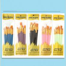 10 Stücke Nylon Haar Malerpinsel Set, Pinselset mit Kunststoffgriff für Ölmalerei, Aquarell, Acryl, Kalligraphie, Skizzieren, Zeichnen, Künstlerbedarf, Schulmaterial