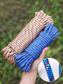 1/2 Pcs Thicker Clothesline, Outdoor Drying Ropes, Wear-Resistant Anti-Wind Type For Drying Clothes/Quilt, Random Color