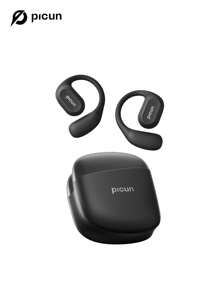 Picun Écouteurs à arceau ouvert Picun H1, écouteurs intra-auriculaires à charge sans fil, réduction du bruit pour les appels, graves puissants, autonomie plus longue, audio surround, contrôle tactile intelligent, confort d'ajustement, pour le sport, la course, le cyclisme, la marche
