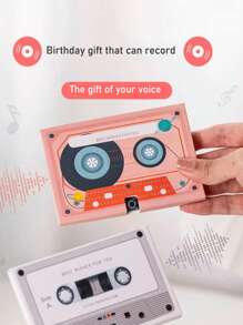 1pc Tape Recording Greeting Card Wedding Invitations Cassette Tapes Casettes Tape Voice Recordable Talking Audio Greeting Birthday Greeting Blessing Greeting Cards Cards