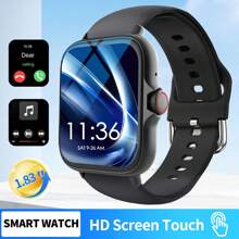 Smartwatch, Multi-Functional Sports Smartwatch, Wireless Calls/Wireless Music, SMS Reminder, Sedentary Reminder And Customizable Dial Wallpaper And Multiple Sports Modes. Compatible With Android And IOS Phones.Unisex
