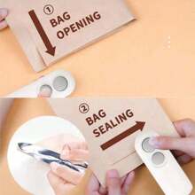 Portable Snack Sealing Machine, Manual Plastic Bag Sealer, USB Chargeable, 150mAh Lithium Battery, Compact Kitchen Food Service Equipment