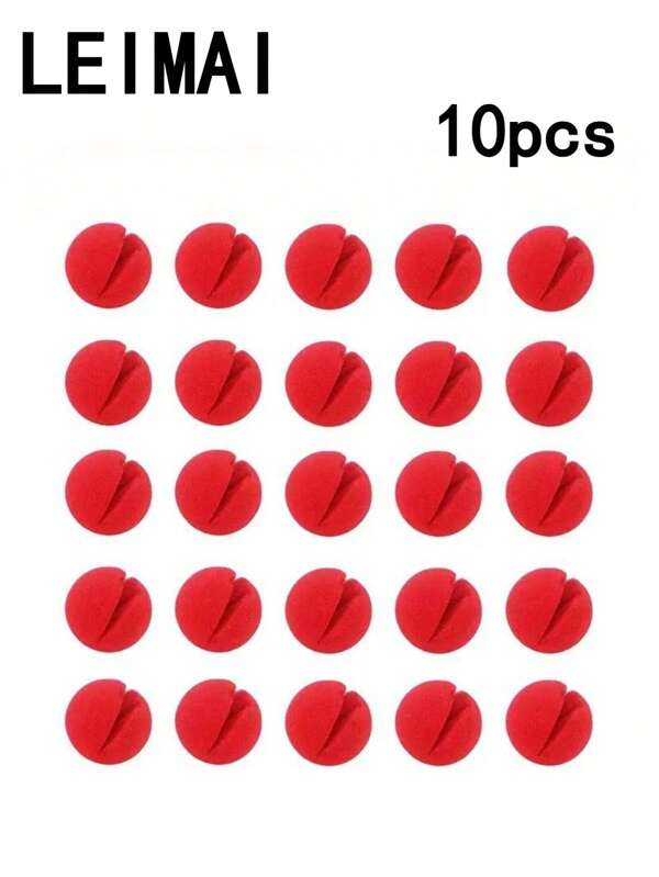 2 piezas/5 piezas/10 piezas Nariz de payaso de esponja, nariz de payaso roja de esponja linda, nariz roja de disfraz de circo, juego de roles de fiesta, juguete divertido para decoración de fiestas y accesorios de disfraces mágicos - No se requiere alimentación eléctrica.