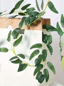 1 pièce Vigne de saule artificielle de 80,3 pouces, feuilles pendantes en plastique vert, décoration. Couronne de vigne de saule artificielle, pour le DIY, mariage, fête, jardin extérieur, maison, salon, chambre à coucher, mur, décoration de table, fête des mères, anniversaire, rentrée scolaire