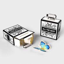 10pcs Creative Minimalist Perfume Bottle Shaped Gift Boxes, Ins Style Black & White Foldable Candy/Present Package Boxes, Festival Party Decorations