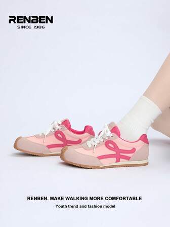 RENBEN 1 Pair Lightweight Lace-Up Sports Sandals For Women, Low-Top Retro Soft Outdoor Casual Shoes, Suitable For Summer Outings, Commutes, Skirts And Pants, Fashionable 2025 Women's Footwear