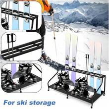 New Ski Storage Rack For Garage, Snowboard Display Rack  Wheels Indoor & Outdoor Garden Tool Storage Rack Multifunctional Standing Ski Holders For Snowboard Ski Anizer Ment Garage - Clear - View 6