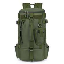 1 bolsa de pesca multifuncional de grande capacidade, bolsa de pesca Oxford azul à prova de respingos, mochila para vara de pesca, acesso rápido externo e equipamento de pesca, equipamento três em um para montanhismo, ciclismo e caminhada, pode ser carregada em um ombro, transversal ou na mão, simples e versátil, muito adequada para viagens diárias, acampamento, pesca e aventura, bolsa de montanhismo, Pesca Mare, presente masculino