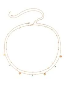 2pcs Multi-Layer European & American Jewelry, Simple Sexy Transparent Crystal Waist Chain, Cute Bikini Body Chain With Sparkling Rhinestones (Handmade Chain Length Customized, Bead Count Not Fixed) Summer, School Fall, Autumn, Halloween