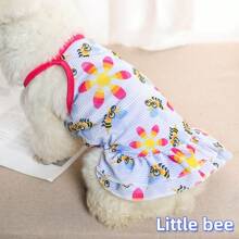 1 Stück leichtes, atmungsaktives, schnell trocknendes Haustier-Kleid, ärmellos im Prinzessinnenstil für Katzen und kleine Hunde 2-15 Pfund, geeignet für Frühling/Sommer