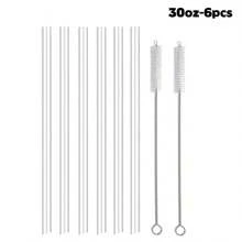 4/6/8 根替换吸管，适用于 30 盎司/20 盎司 IceFlow 不锈钢带吸管玻璃杯 - IceFlow 吸管替换配件套装，学校用品 - 彩色 - 查看 15