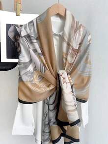 1pc Lightweight Beach/Sunscreen Neck Scarf, Suitable For Summer Vacation - Multicolor - View 15