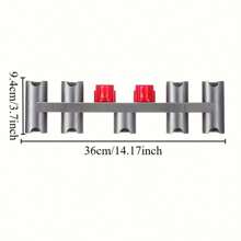 Space-Saving Wall-Mounted Vacuum Cleaner Head Holder - Easy Install, Durable Plastic Organizer With Utility Hooks, Utility Hooks