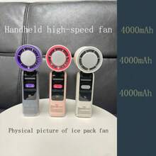 Portable Handheld Turbofan With 100-Level Wind Speed Adjustment. Of Continuous Operation. Equipped With An LED Flashlight And A 180-Degree Rotatable Fan Head,Portable Fan,Turbo Fan,Holiday Essentials