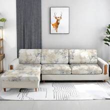 1 pièce Housse de coussin de canapé imprimée, Housse de siège de chaise extensible de remplacement, Housse de protection de mobilier, Douce et flexible avec un fond élastique