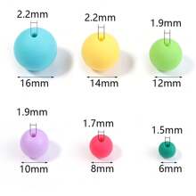 20-100 unidades/pacote de contas redondas pintadas de acrílico, sortimento de cores aleatórias, vários tamanhos, cores doces fofas e casuais da moda para fazer joias faça você mesmo, colar, pulseira, chaveiro, decoração de telefone, atacado