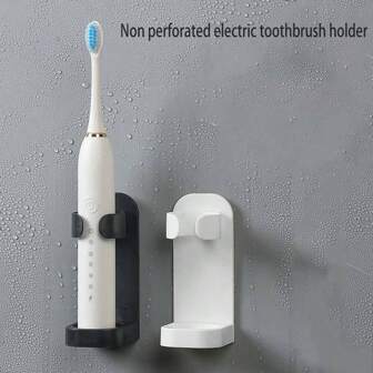 1pc/2pcs Electric Toothbrush Stand Wall Mount Toothbrush Holder Bathroom Organizer Razor Stand Back To School