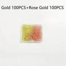 200PCS Metal Heart-Shaped Paper Clips, Label Clips, Suitable For Organizing Office Stationery And Daily Office Decoration Paper, Mother's Day Gifts And Perfect Holiday Gifts, Bookmark Supplies, Stationery, Valentine's Day, Birthdays