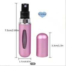 1pc Portable Mini 5ml Refillable Perfume Spray Bottle, Aluminum Perfume Bottle For Travel & Commute, Multi-Functional Pump Cosmetic Spray Bottle