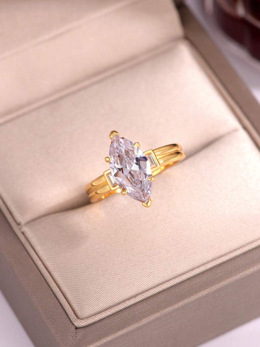 1 Stück modischer Ring im europäischen und amerikanischen Stil aus 925er Sterlingsilber mit 3 Karat ovalen Moissanit, geeignet für Hochzeit, Party, Date, täglichen Gebrauch, Jahrestags-Geschenk