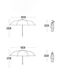 1pc High-Quality Cute Cartoon Folding Umbrella, Fully Automatic Anti-UV, Windproof, Sunshade And Rain Use, Portable Parasol