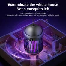 Mosquito Killer Lamp Insect Repellent Radiation Less Mute Electric Insect Trap Usb Charging Outdoor Mosquito Killer Repellent,1200mah