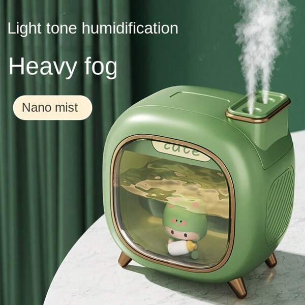 1pc Cute Pet Aroma Diffuser, Mini Portable Humidifier For Home, Desktop, Car, Bedroom With Large Capacity, Dual Spray Cute Space Capsule Humidifier