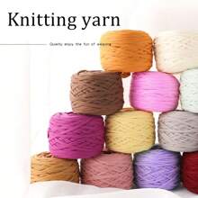 1 Piece 280g T-Shirt Yarn, Woven Fabric Knitted Yarn For Crochet And DIY Knitted Bags, Cushions, Dolls, Hand Crochet Projects,Multicolor Yarn Crochet,Applicable To Bags, Storage Baskets, Cradles, Cup Sleeves, Mats And Other Handicrafts,Gifts,Wedding,Wedding Decol,Mother's Day