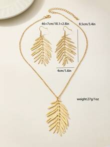 镀金首饰套装、项链和耳环，女士礼物