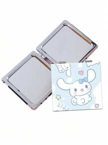 Sanrio Sanrio 1pc Kt Cat Compact Mirror - Dual-Sided, Folding & Portable Keychain Charm Perfect Travel Accessory Or Couples Gift Idea With Cinnamorolls & Pompompurins Characters Adorable My Melodys & Hello Kittys Design ,Gift For Women & Girl,For Handbag Purse Pocket ,For Student Dormitory ,Back To School