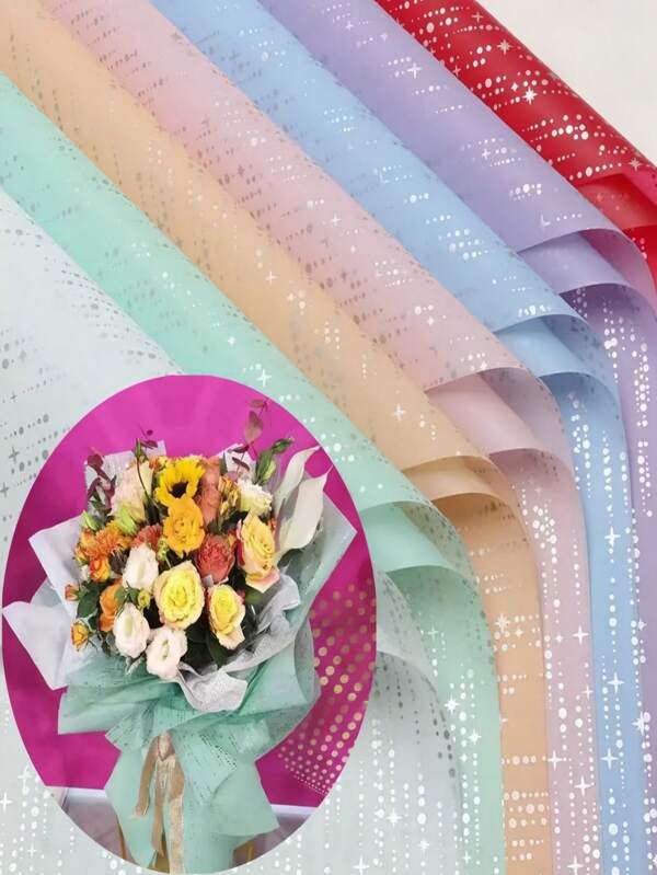 10Pcs Meteor Flower Wrapping Paper Matte Paper Su Paper DIY Handmade Bouquet Paper Wrapped In Flower Paper Flower Shop Floral Materials