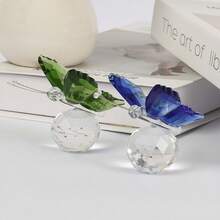 1PC Artificial Crystal Butterfly Decoration - Home Decor Accent For Valentine's Day & Christmas - No Battery Required - Multicolor - View 4