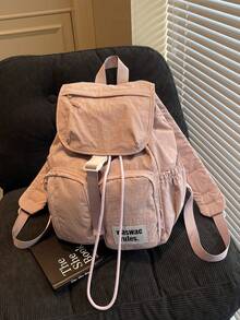 New Unisex Fashion Backpack, Casual & Versatile, Large Capacity, Lightweight, School Backpack - Purple - View 3