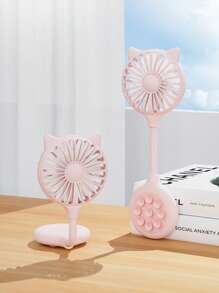1pc USB Powered Desk Fan, Mini Portable Desktop Fan With 3 Wind Speeds For Indoor & Outdoor Use, Summer Cooling Fan, Pink/Blue/White