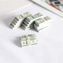 Set de 120/240/480 piezas de Billetes de dólar en miniatura escala 1:12 para decorar maquetas de casas de muñecas, escena, juego, decoración, accesorios de simulación de dinero en efectivo de 100 dólares