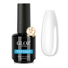 GLOZ 15ML 凝胶指甲油面漆 - 无需擦拭面漆，高光泽持久面漆，适用于透明指甲油和水晶指甲，适合家庭 DIY 和美甲沙龙 - 無色 - 查看 2