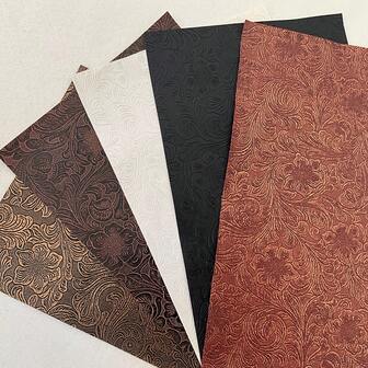 1pc Embossed Faux Leather Sheet, Swirl Pattern, Size 7.87x12.99 Inches, Synthetic Leather Fabric For Earrings, Bags, Phone Cases, Pencil Cases, Wallets, Totes, DIY Crafts, Hair Accessories