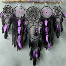 1 Set Boho Feather Dream Catcher Wall Hanging, European Style Home Decor, Handmade Dream Catcher For Room Decoration, Festival Gift