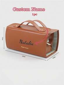 1 pieza Bolsa de maquillaje personalizada, con nombre personalizado, organizador de cosméticos multifuncional, regalo para dama de honor, regalo de cumpleaños, regalo para la abuela, regalo de aniversario, regalo del Día de San Valentín, regalo del Día de la Madre, regalo para la mejor amiga, regalo para mamá, regalo para la novia, regalo para ella, regalo para la esposa, bolsa de maquillaje, accesorios de viaje