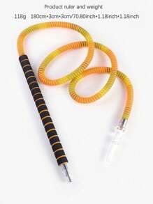 1 Set Hookah Accessories - Aluminum Handle Silicone Hose, Colorful Spiral Hose, Acrylic French Hookah Tube, Plastic Pipe, Foam Handle Hookah Pipe, Silicone Hose & Other Hookah Set Components