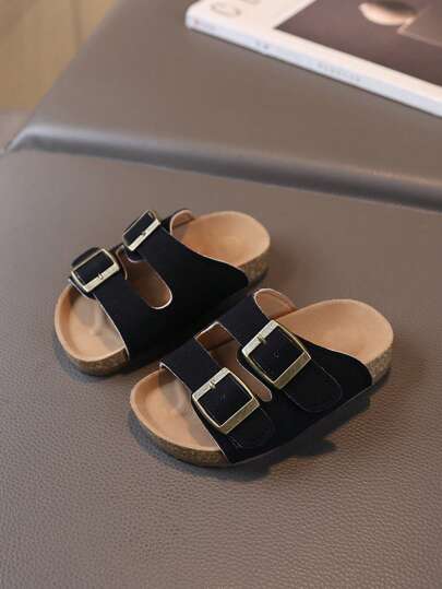 1 Pair Kids Summer Slippers, Anti-Slip Casual Indoor/Outdoor Sandals, Boys & Girls