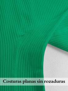 Women's Sports Bra Sets GYM Bras And Leggings Combination Comfortable Steel-Free U-Neck Low-Rise - Green - View 8