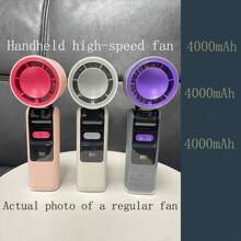 1pc Digital Display Foldable Lce Cooling Fan USB Rechargeable 100 High Speed Mini Fan Hand Held Fanportable Fan