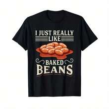 I Just Really Like Baked Beans - Canned Beans Baked Bean T-Shirt - Black - View 1