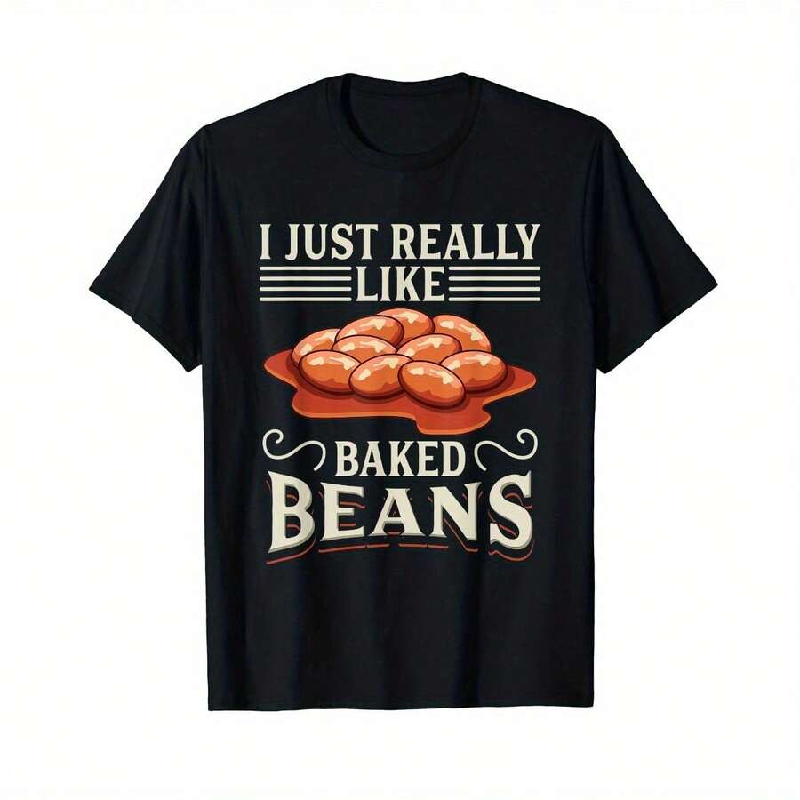 I Just Really Like Baked Beans - Canned Beans Baked Bean T-Shirt - Black - View 1