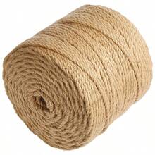 393.7inch X 6mm Natural Vintage Jute Twine Rope String Crafts DIY Handwork Gardening Jute Cord Thread Home Party Wedding Decoration & Fence Protection - Multicolor - View 13