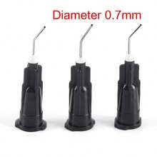 100支/包 牙科预弯冲洗针，弯针，酸蚀树脂流动复合树脂针，一次性涂抹器 - 彩色 - 查看 7