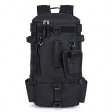 1 bolsa de pesca multifuncional de grande capacidade, bolsa de pesca Oxford azul à prova de respingos, mochila para vara de pesca, acesso rápido externo e equipamento de pesca, equipamento três em um para montanhismo, ciclismo e caminhada, pode ser carregada em um ombro, transversal ou na mão, simples e versátil, muito adequada para viagens diárias, acampamento, pesca e aventura, bolsa de montanhismo, Pesca Mare, presente masculino