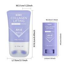 KOEC Barra y crema reafirmante y tensor de colágeno para cuello AH-8, cuidado del cuello y escote, tensor, levanta y reafirma la piel, hidratación, loción de colágeno para el cuidado de la piel de las mujeres - Morado - Ver 6